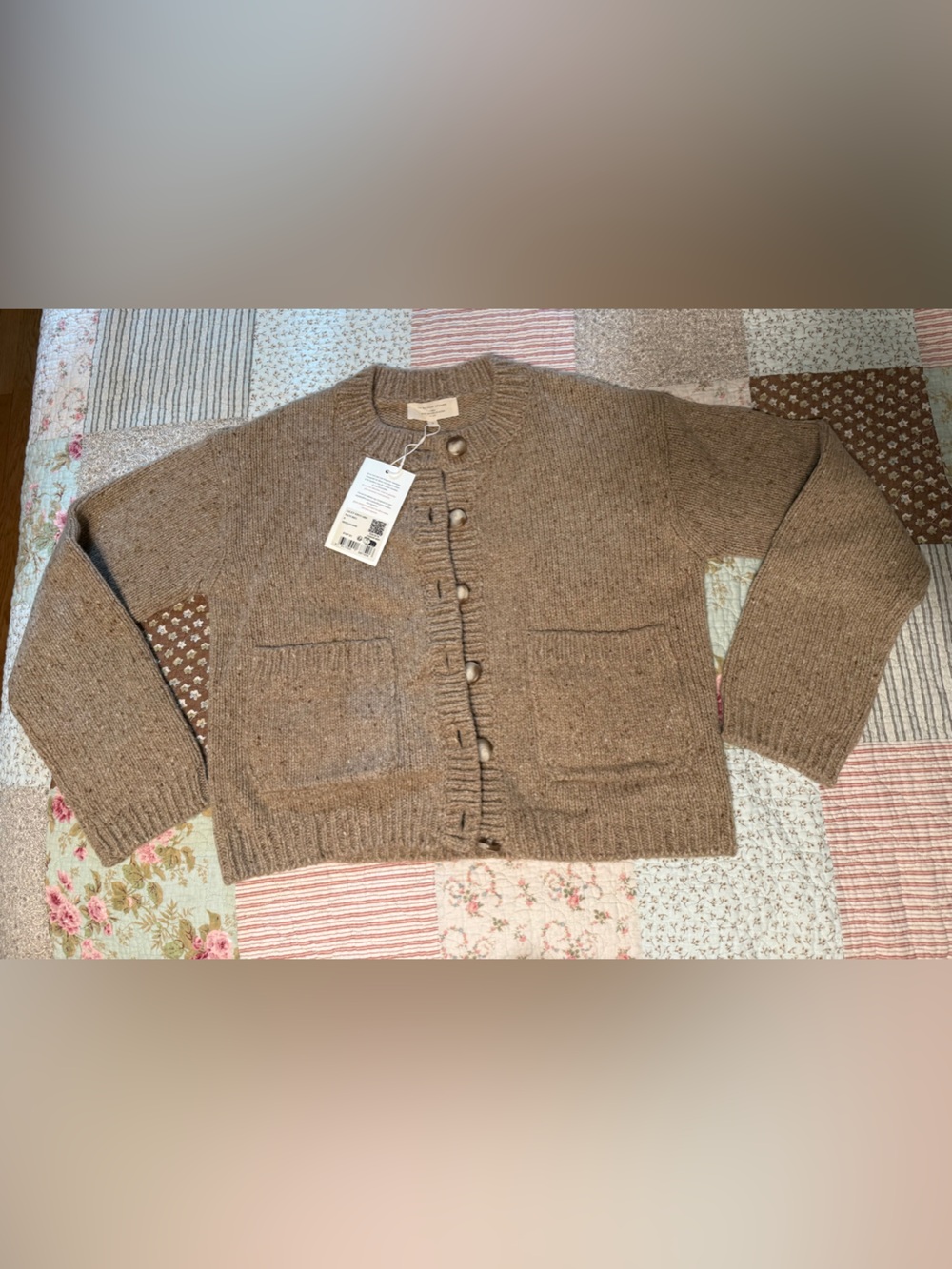 NWT Sezane Edouard Cardigan Natural Beige - Size S - Picture 9 of 9